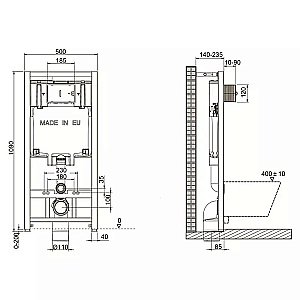 Унитаз подвесной Jacob Delafon Aleo E21730RU-00 с инсталляцией, с крышкой микролифт, белый/кнопка клавиша хром купить в интернет-магазине Sanbest