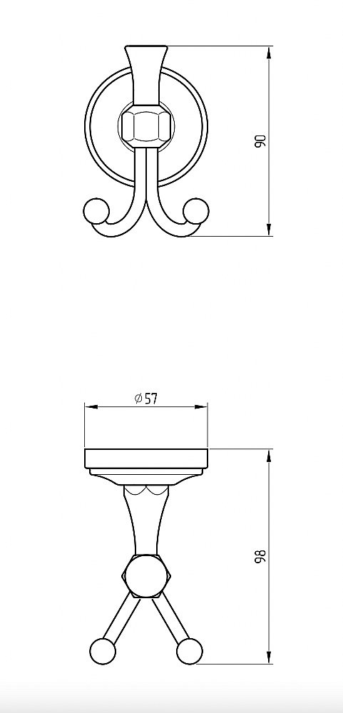 Крючок Migliore Fortuna 27711 золото купить в интернет-магазине сантехники Sanbest