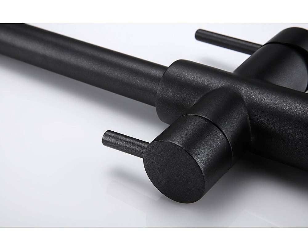 Смеситель для кухни Paulmark Lange La214212-BLM черный  купить в интернет-магазине сантехники Sanbest