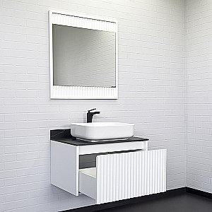 Тумба с раковиной Comforty Марсель 75 белая матовая для ванной в интернет-магазине Sanbest