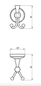 Крючок Migliore Fortuna 27711 золото купить в интернет-магазине сантехники Sanbest