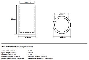 Стакан для зубных щеток Bemeta Gamma 145611320 черный купить в интернет-магазине сантехники Sanbest