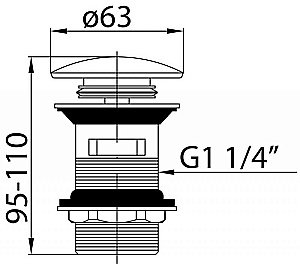 Донный клапан Cezares Articoli Vari CZR-SAT1-03/24 золото купить в интернет-магазине сантехники Sanbest