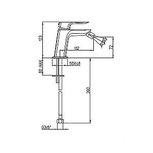 Смеситель для биде PAINI Nove 09YO304 черный купить в интернет-магазине сантехники Sanbest