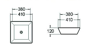 Раковина накладная SantiLine 38 SL-1004 белая купить в интернет-магазине Sanbest