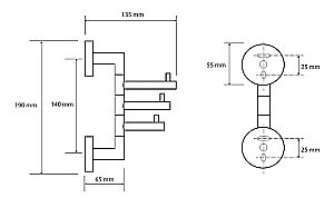 Крючок Bemeta Dark 104206070 черный матовый купить в интернет-магазине сантехники Sanbest