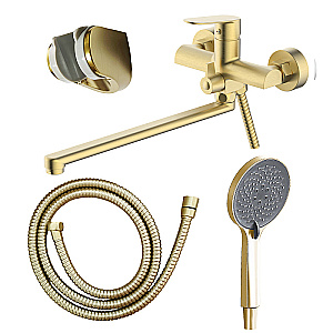 Смеситель для ванны Azario Alanti AZ-K1732MG золото матовое купить в интернет-магазине сантехники Sanbest