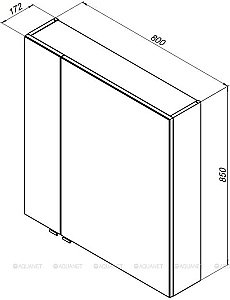 Зеркальный шкаф Aquanet Алвита 80 серый антрацит купить в интернет-магазине сантехники Sanbest