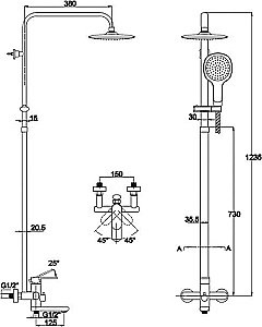 Душевая система Kaiser Arena 33182 хром купить в интернет-магазине сантехники Sanbest