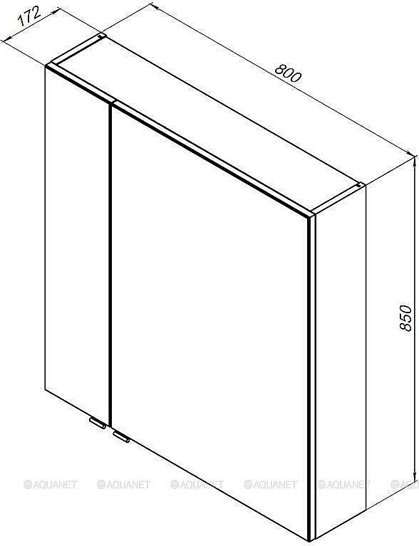 Зеркальный шкаф Aquanet Алвита 80 серый антрацит купить в интернет-магазине сантехники Sanbest