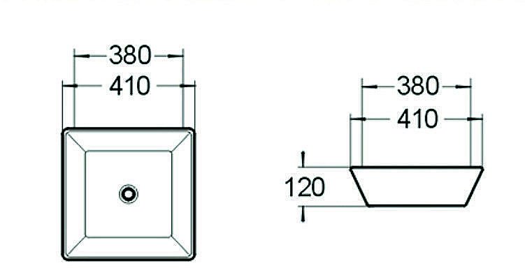 Раковина накладная SantiLine 38 SL-1004 белая купить в интернет-магазине Sanbest