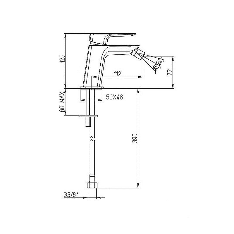 Смеситель для биде PAINI Nove 09YO304 черный купить в интернет-магазине сантехники Sanbest