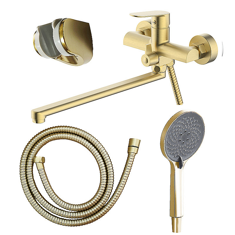 Смеситель для ванны Azario Alanti AZ-K1732MG золото матовое купить в интернет-магазине сантехники Sanbest