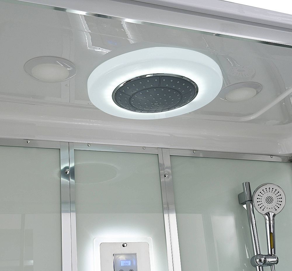 Душевая кабина AvaCan V5015LED с подсветкой, арома-лейка, прозрачная/профиль хром купить в интернет-магазине Sanbest
