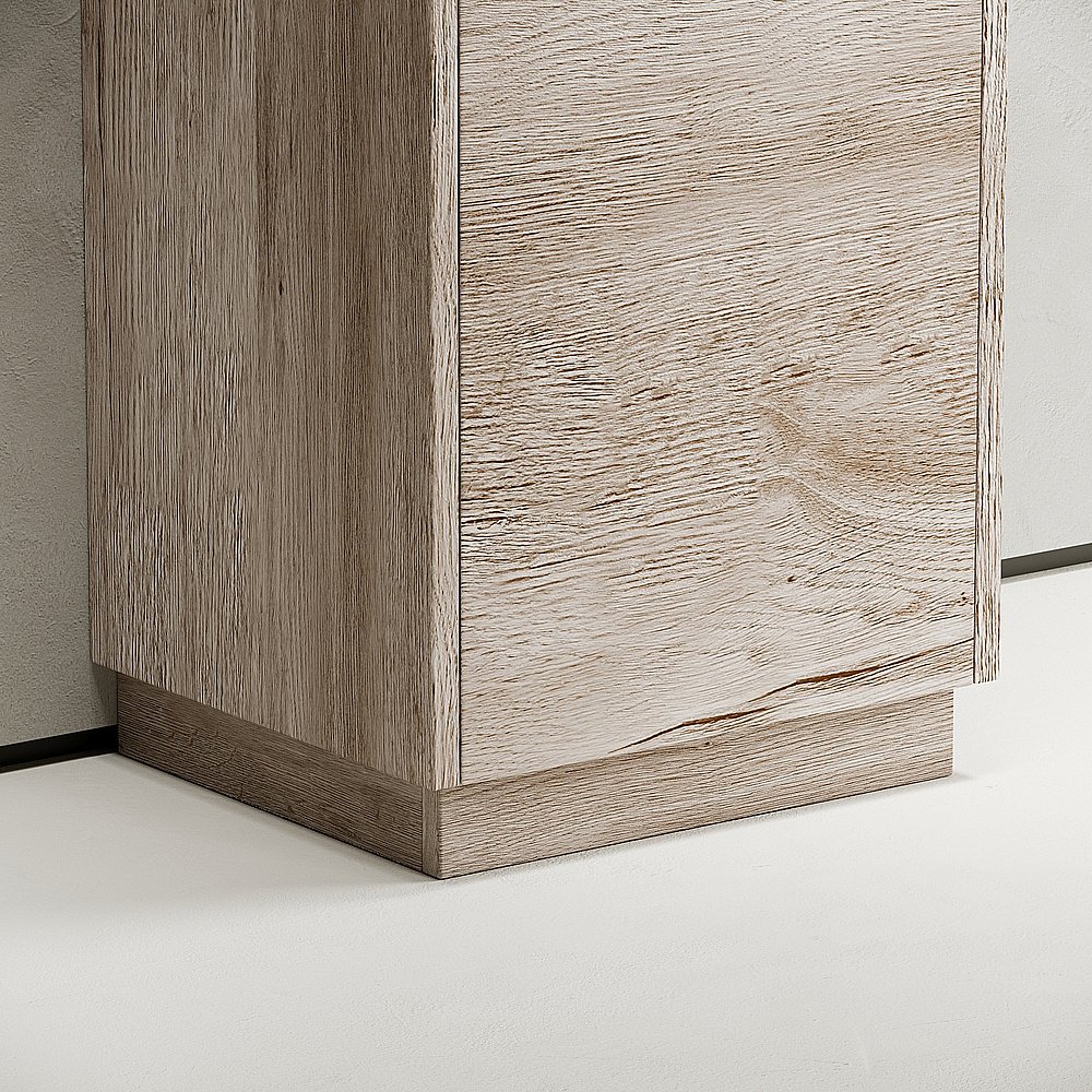 Пенал Sancos Libra Floor PLB35FEG дуб галифакс натуральный для ванной в интернет-магазине сантехники Sanbest