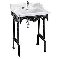 Консоль с раковиной Burlington Classic B15 3TH черная для ванной в интернет-магазине сантехники Sanbest