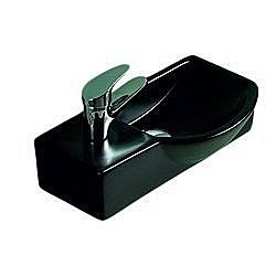 Раковина накладная SantiLine SL-2013RMB черная матовая правая купить в интернет-магазине сантехники Sanbest