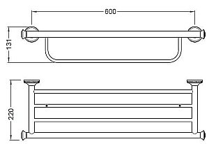 Полка Schein SUPERIOR 7066042 хром/Swarovski купить в интернет-магазине сантехники Sanbest