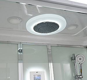 Душевая кабина AvaCan V5015LED с подсветкой, арома-лейка, прозрачная/профиль хром купить в интернет-магазине Sanbest