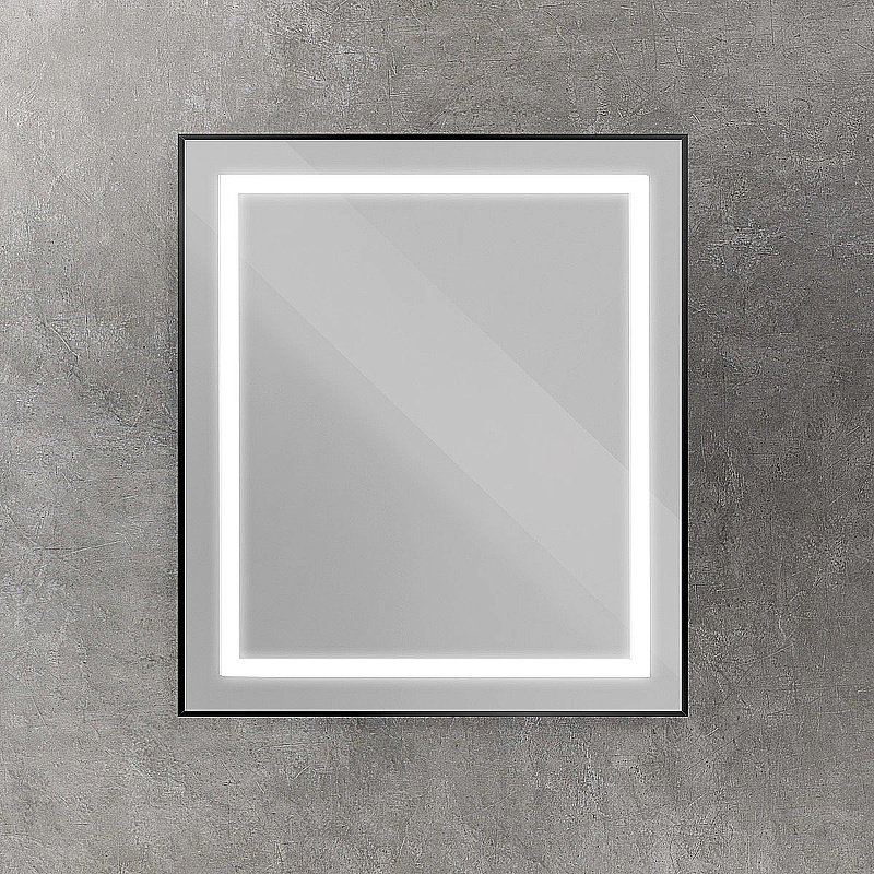 Зеркало BelBagno Kraft SPC-KRAFT-700-800-SENS-NERO черный в ванную от интернет-магазине сантехники Sanbest
