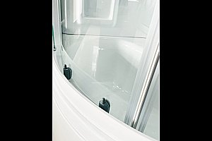 Душевая кабина Royal Bath RB90BK2-T 90x90 профиль белый/стекло прозрачное купить в интернет-магазине Sanbest