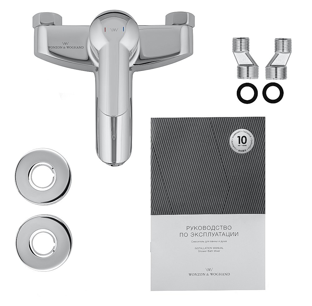 Смеситель для ванны WONZON & WOGHAND BAROQUE, Хром (WW-193101-CR) купить в интернет-магазине сантехники Sanbest