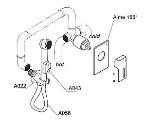 Гигиенический душ WasserKRAFT Alme A01556 хром купить в интернет-магазине сантехники Sanbest