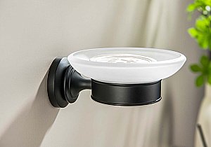 Мыльница Aquatek Классик AQ4503MB стекло матовое/черная матовая купить в интернет-магазине сантехники Sanbest