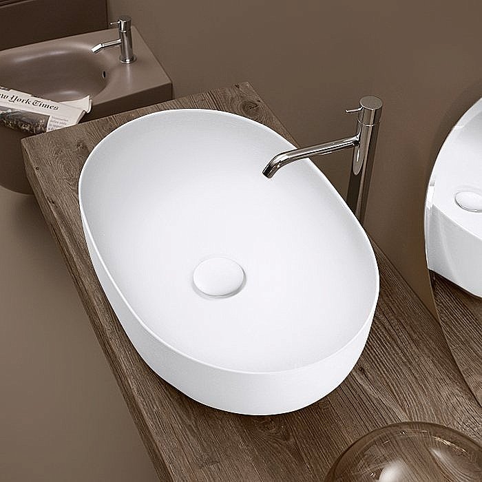 Раковина накладная Kerasan Nolita 60 534330 белая матовая купить в интернет-магазине Sanbest