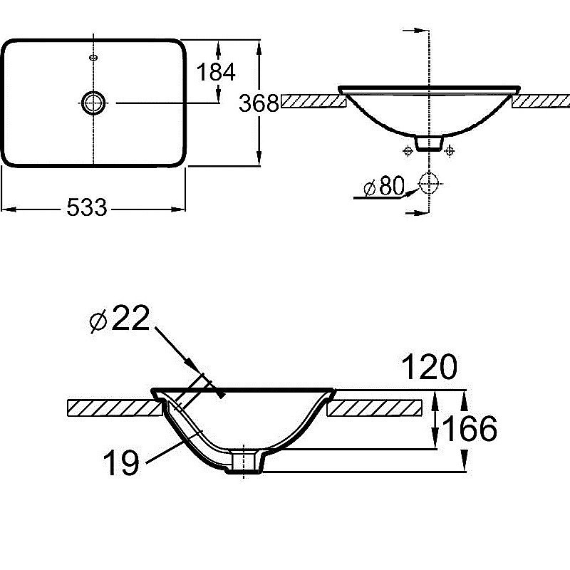 Раковина Jacob Delafon CARILLON E96117-0 53 белая купить в интернет-магазине Sanbest