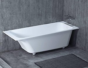 Ванна Salini Orlanda Kit S-Sense 170x70 102111G белая матовая купить в интернет-магазине Sanbest