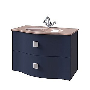 Тумба с раковиной с 2-мя ящиками Caprigo Nokturn 80 цвет на заказ/раковина стекло капучино для ванной в интернет-магазине Sanbest