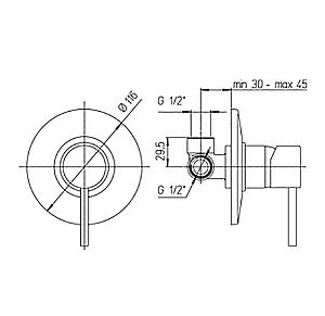 Смеситель для душа PAINI Cox 78CR690 хром купить в интернет-магазине сантехники Sanbest