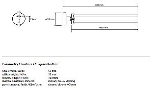 Полотенцедержатель двойной поворотный Bemeta Omega 104204191 купить в интернет-магазине сантехники Sanbest