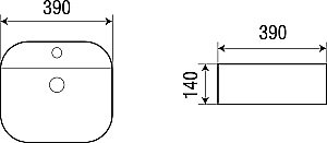 Накладная раковина WeltWasser WW ELBACH 2230 39 белая купить в интернет-магазине Sanbest