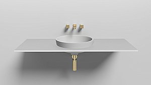 Раковина врезная сверху столешницы Salini MAREA 03 1802203M 41,5 из искусственного камня S-Stone, белая матовая купить в интернет-магазине Sanbest