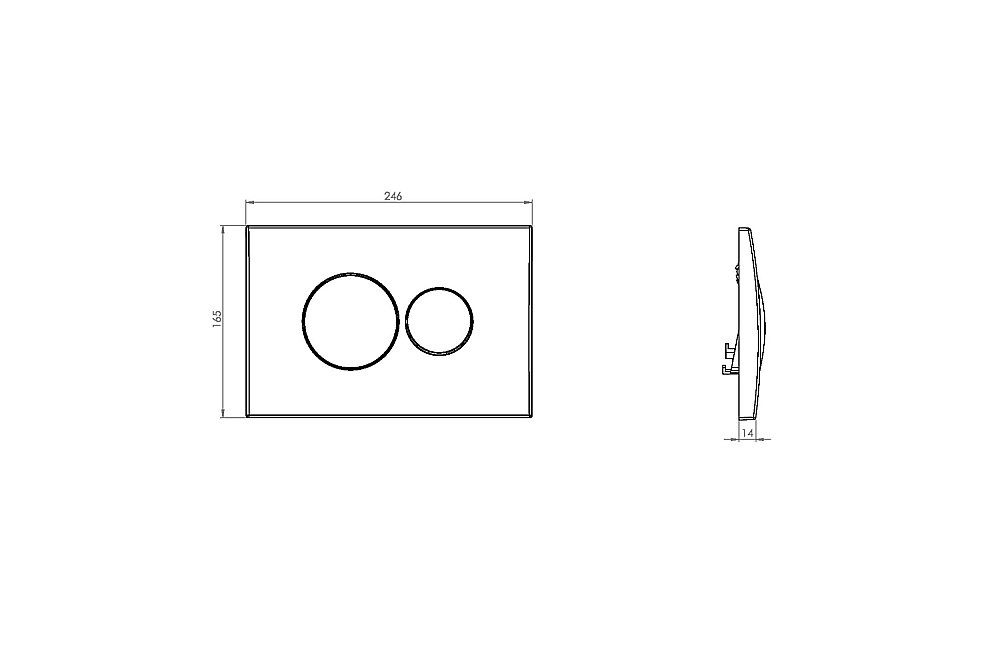 Кнопка для инсталляции Vincea VFP-731MG матовый серый купить в интернет-магазине сантехники Sanbest