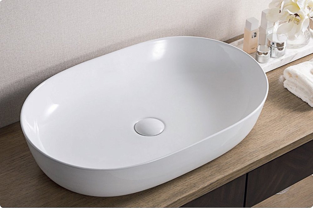 Раковина накладная Belbagno 61 BB1348 белая купить в интернет-магазине Sanbest
