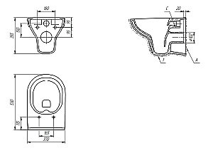 Унитаз Cersanit CITY Clean On DPL EO slim с крышкой микролифт, безободковый купить в интернет-магазине Sanbest