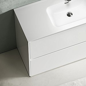 Тумба с раковиной Sancos Libra Floor 120 LB120F-1W белая для ванной в интернет-магазине Sanbest