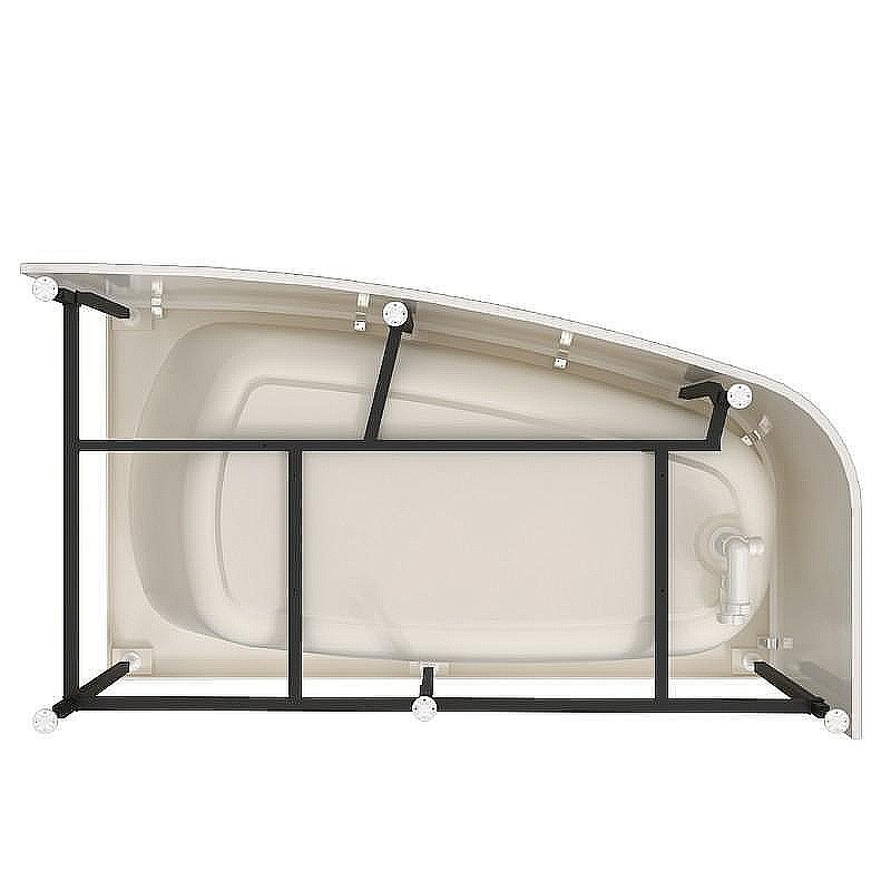 Ванна акриловая Радомир Рона 158х90 белая, слив бронза купить в интернет-магазине Sanbest