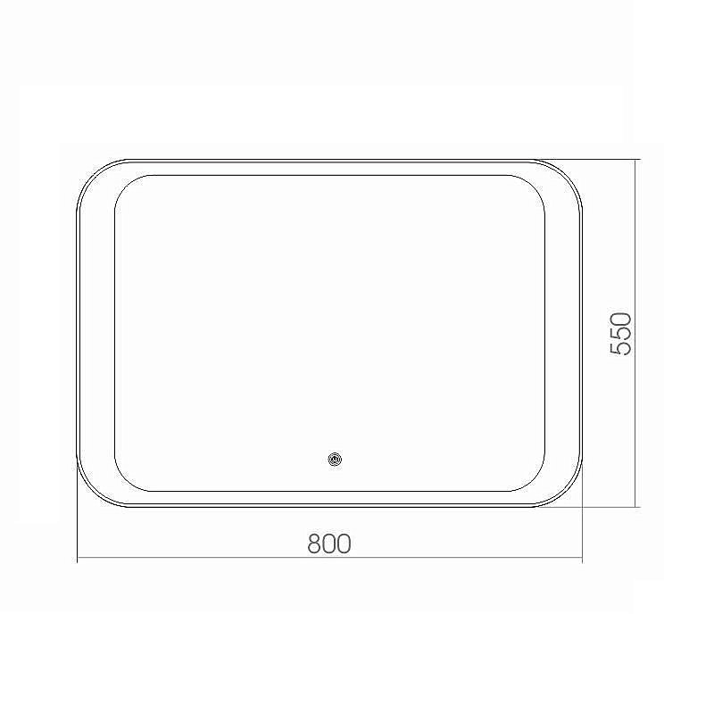 Зеркало Azario Индиго 80х55 в ванную от интернет-магазине сантехники Sanbest