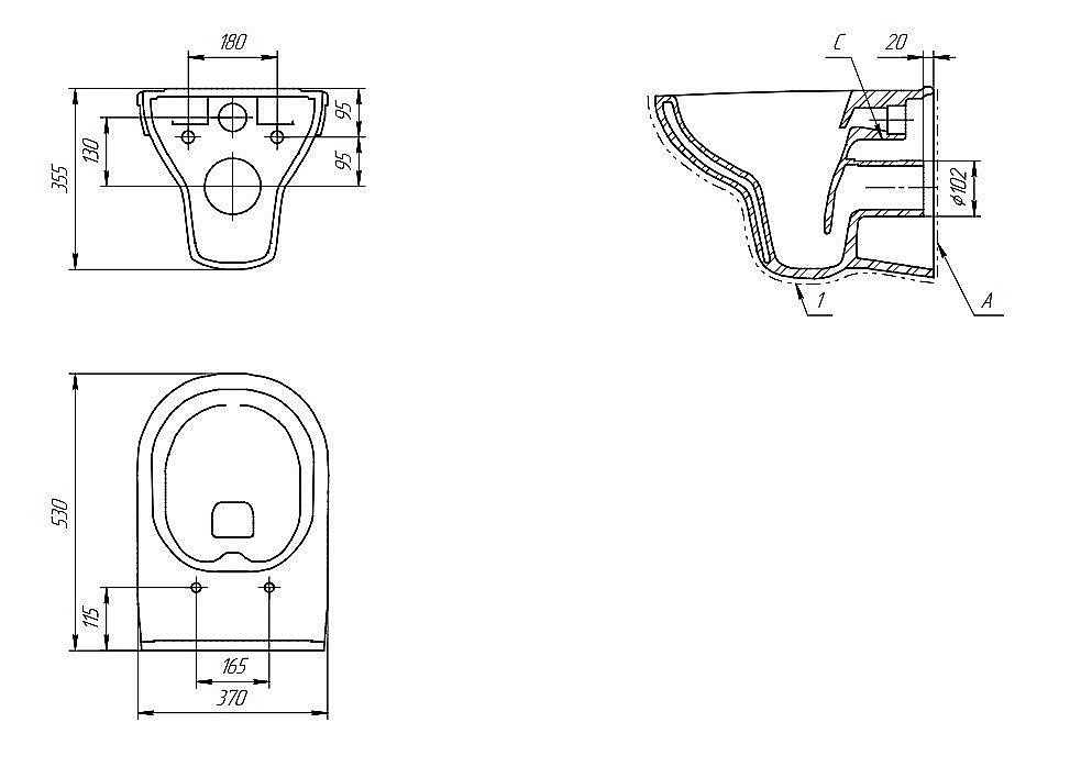 Унитаз Cersanit CITY Clean On DPL EO slim с крышкой микролифт, безободковый купить в интернет-магазине Sanbest