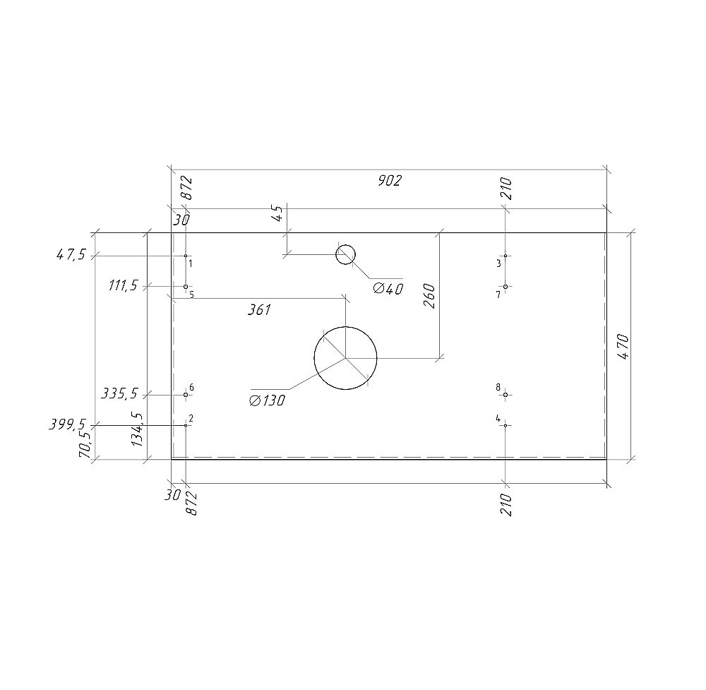 Столешница Grossman ЛОФТ 509002 90 черная матовая для ванной в интернет-магазине сантехники Sanbest