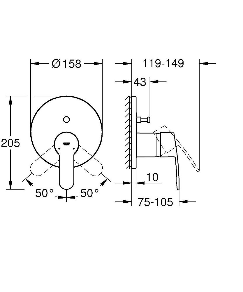 Смеситель для душа Grohe Eurostyle Cosmopolitan 24052002 купить в интернет-магазине сантехники Sanbest