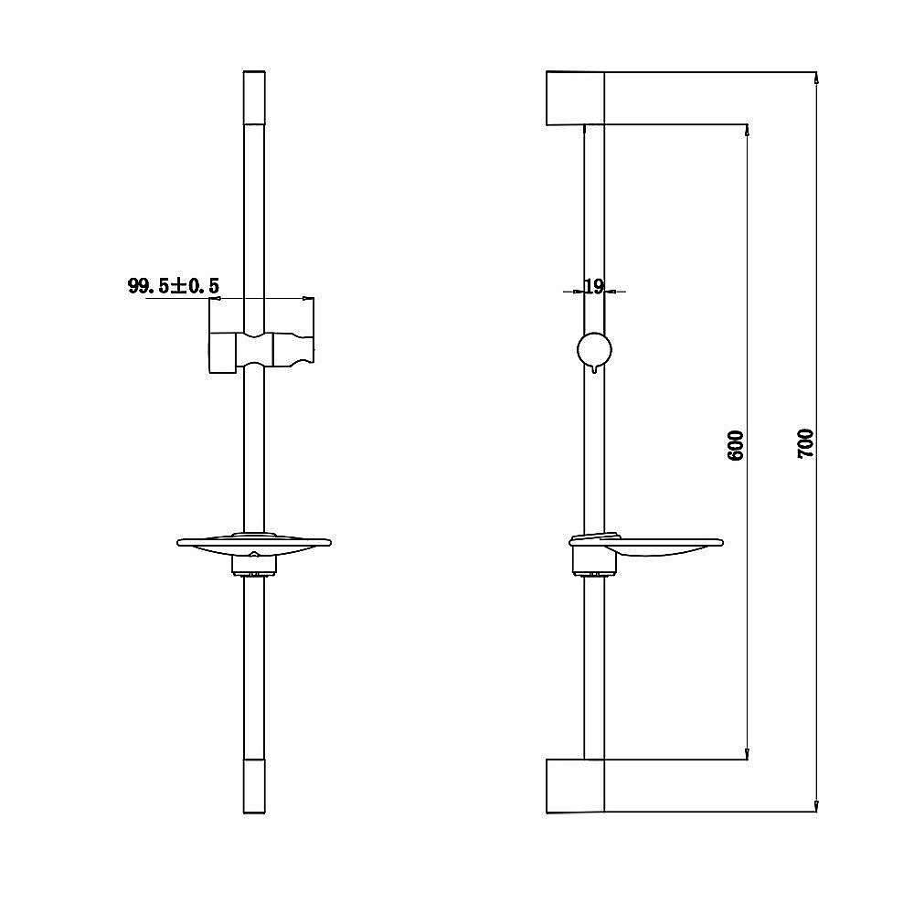 Душевая штанга Bravat D141C-1 купить в интернет-магазине сантехники Sanbest