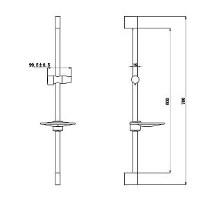 Душевая штанга Bravat D141C-1 купить в интернет-магазине сантехники Sanbest