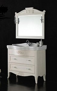 Зеркало BelBagno Primavera BB45S/PBA 99 Bianco Antico в ванную от интернет-магазине сантехники Sanbest