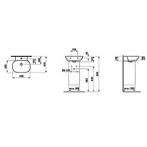 Раковина Laufen INO 8.1530.1.000.104.1 белая купить в интернет-магазине Sanbest