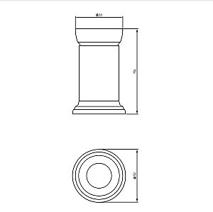 Стакан настольный Migliore Mirella белая керамика/медь купить в интернет-магазине сантехники Sanbest
